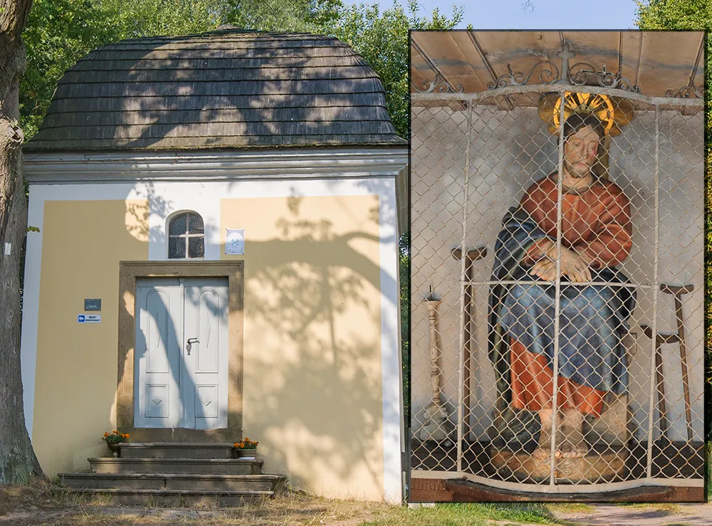 Krzeszów – Ciemnica i figura Chrystusa